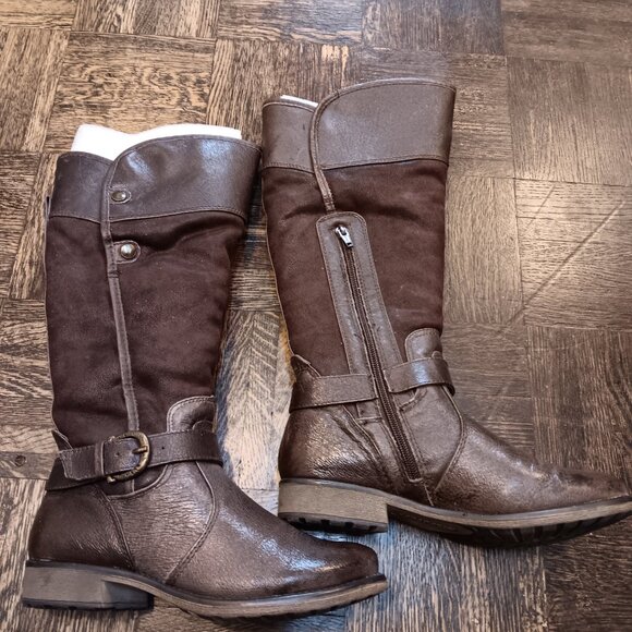 Ronsports Elaine leather knee-high boots, 7M, plush lining - never worn - Picture 2 of 9